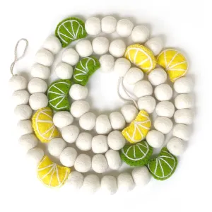 Lemon Lime Garland Felt 6 Foot