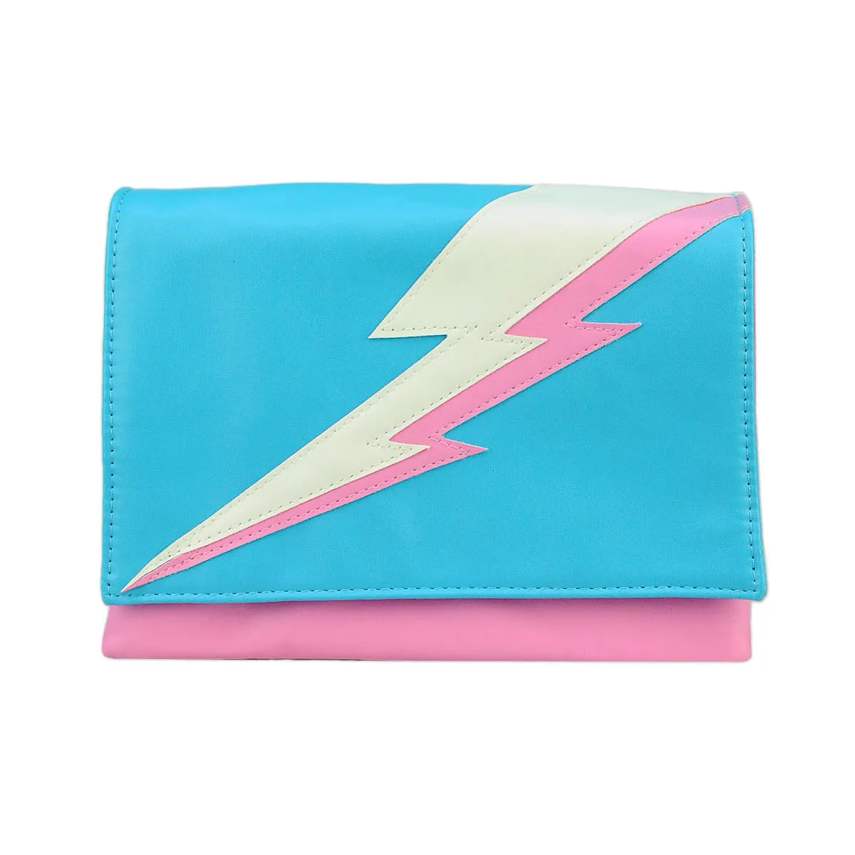 Lightning Bolt Romy Convertible Clutch in Trans Pride