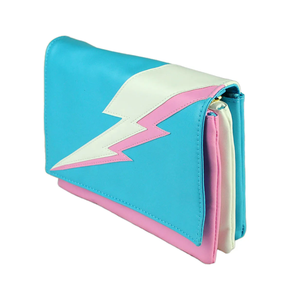 Lightning Bolt Romy Convertible Clutch in Trans Pride