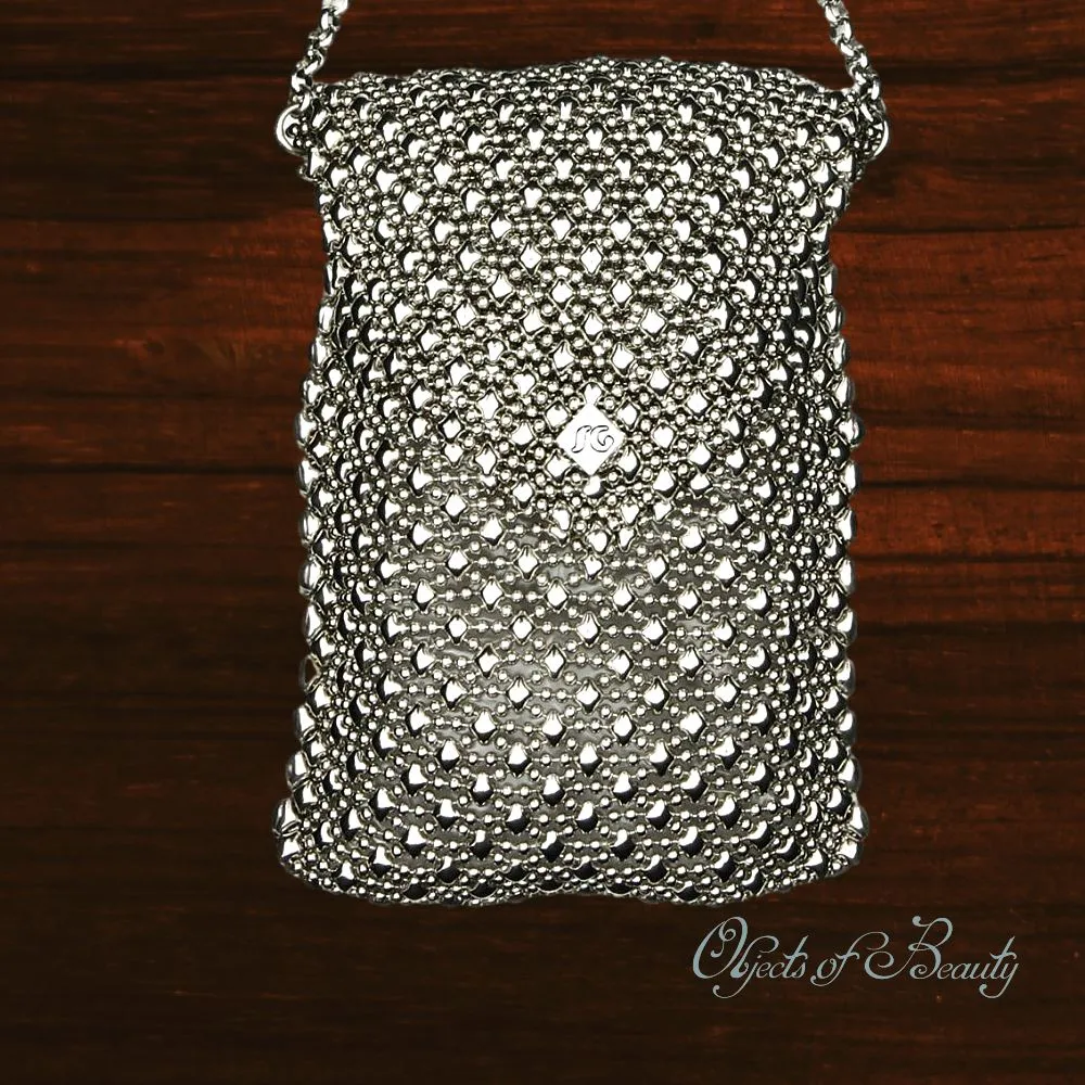 Lily Rose Mesh Bag |  SG Liquid Silver