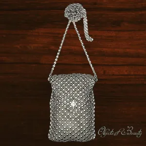 Lily Rose Mesh Bag |  SG Liquid Silver