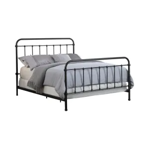 Livingston California King Panel Metal Bed Dark Bronze