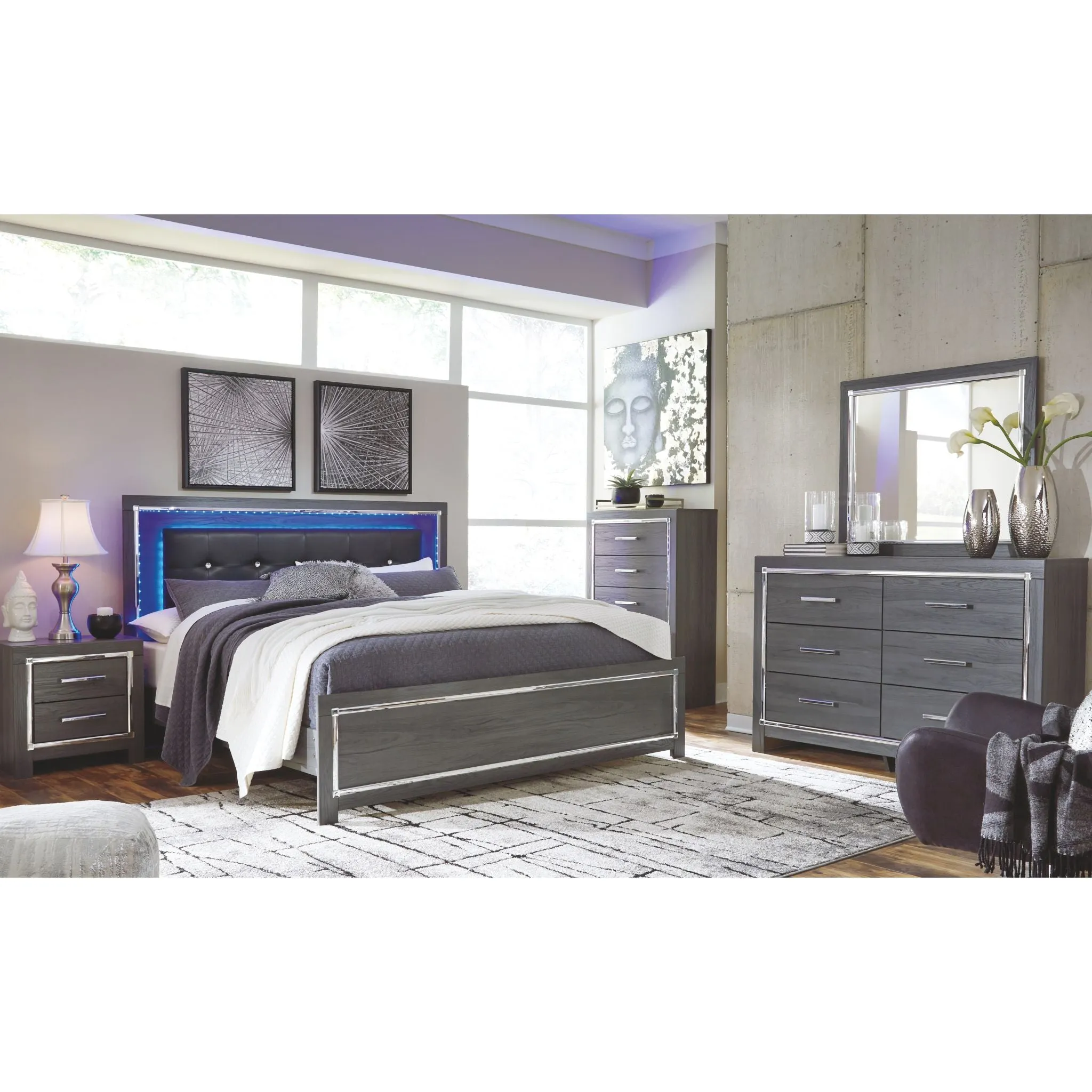 Lodanna Panel Bed - Gray