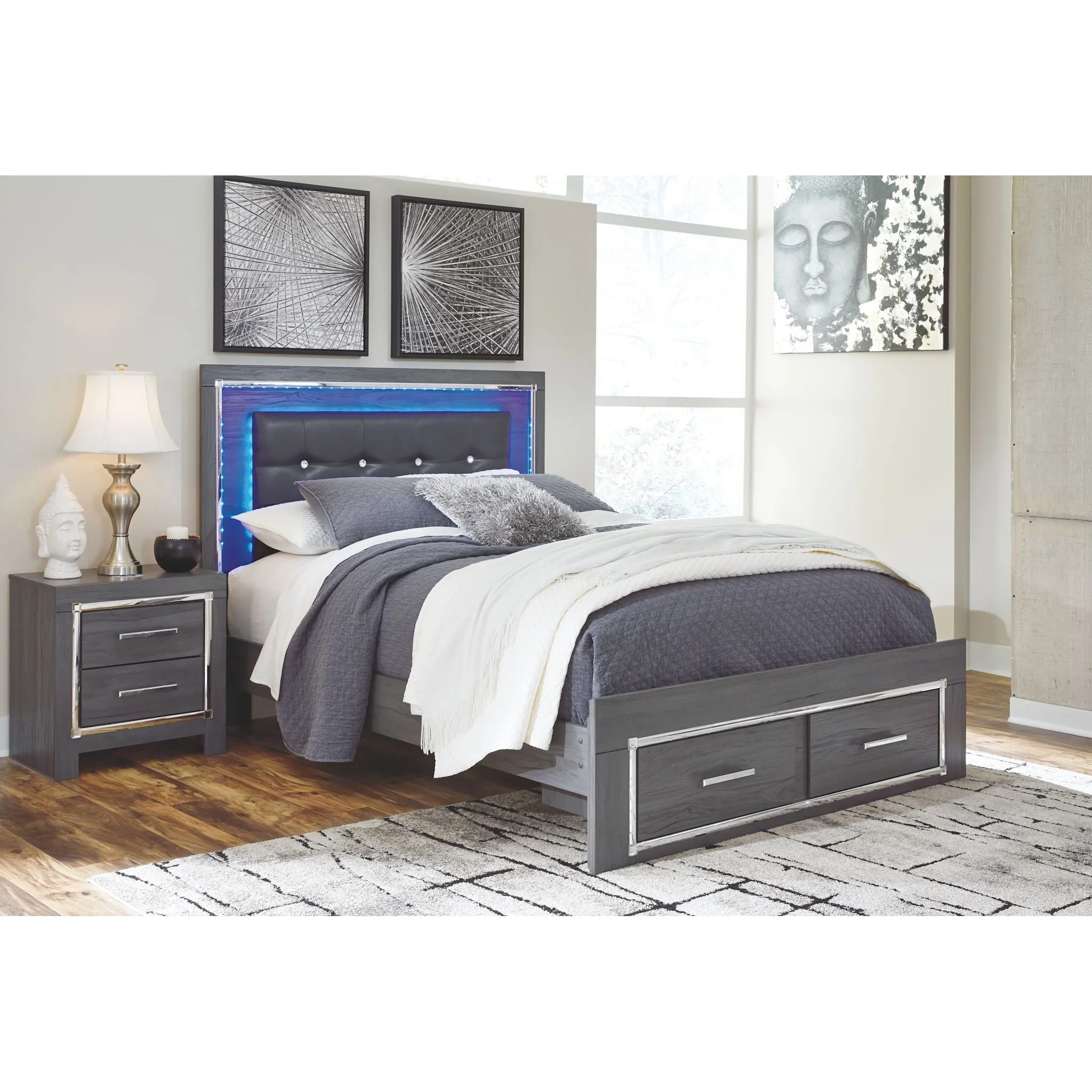 Lodanna Storage Panel Bed - Gray