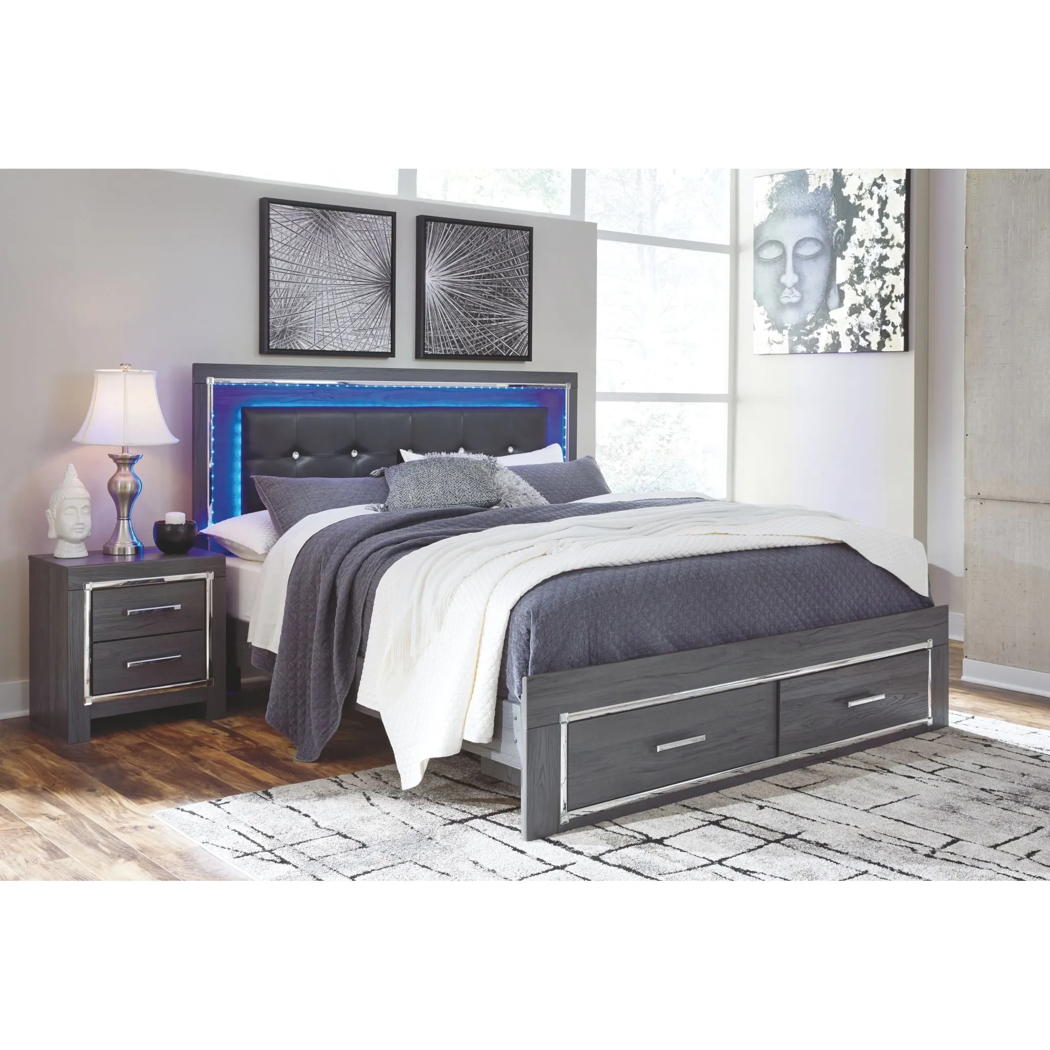 Lodanna Storage Panel Bed - Gray