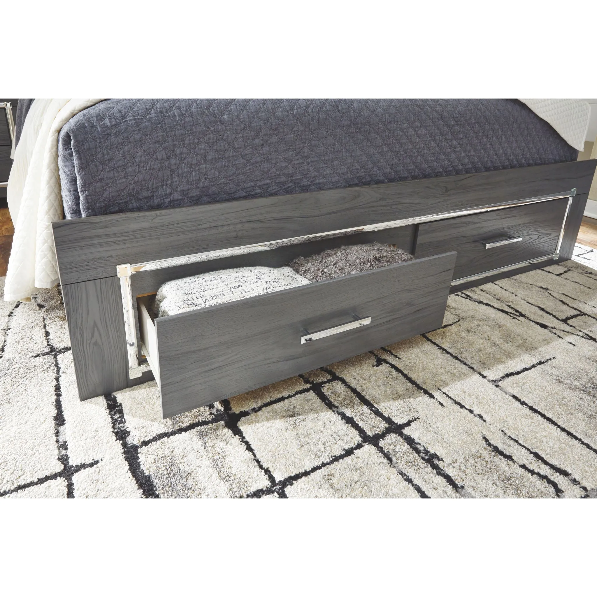 Lodanna Storage Panel Bed - Gray