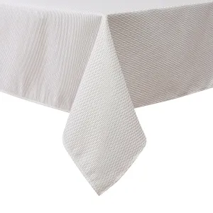 Majestic White Chenille Jaquard Tablecloth 1pc