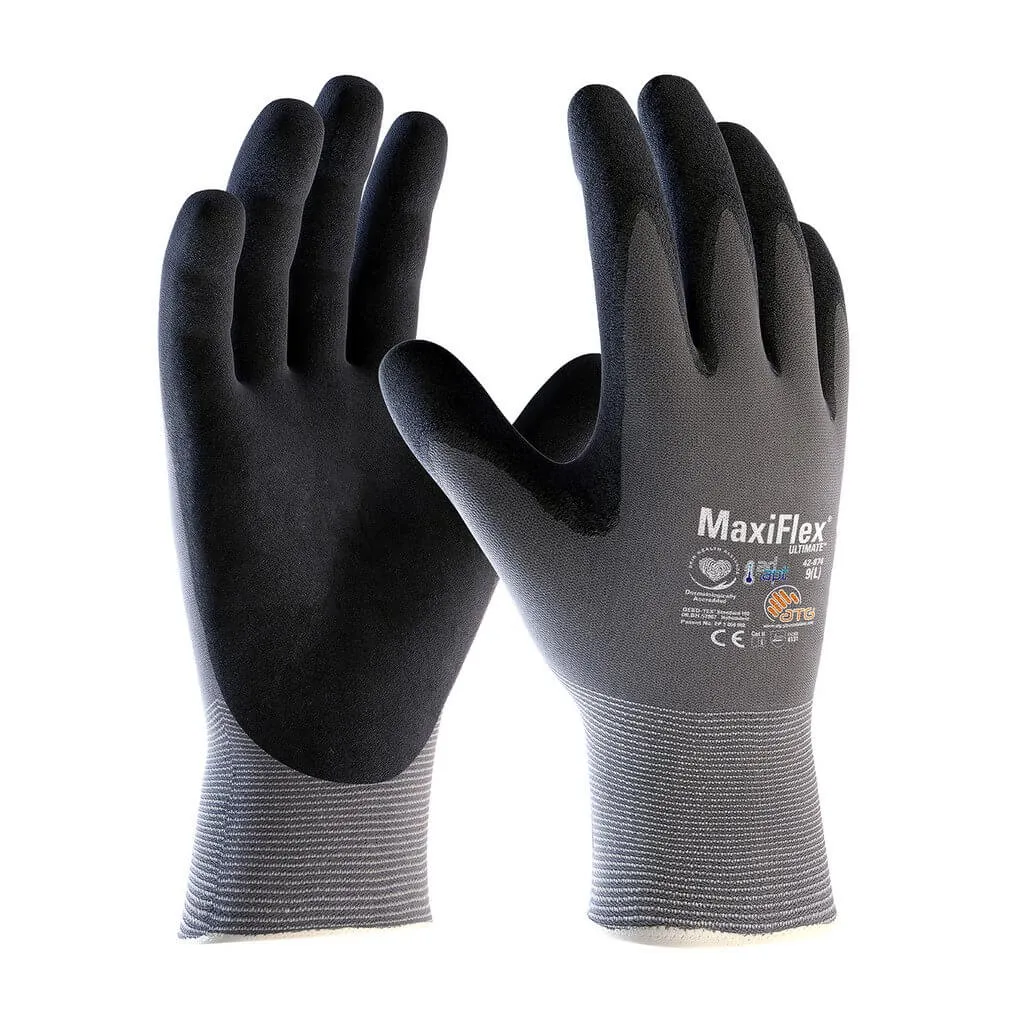 MaxiFlex® Ultimate™ AD-APT 42-874 Nitrile Grip Work Gloves