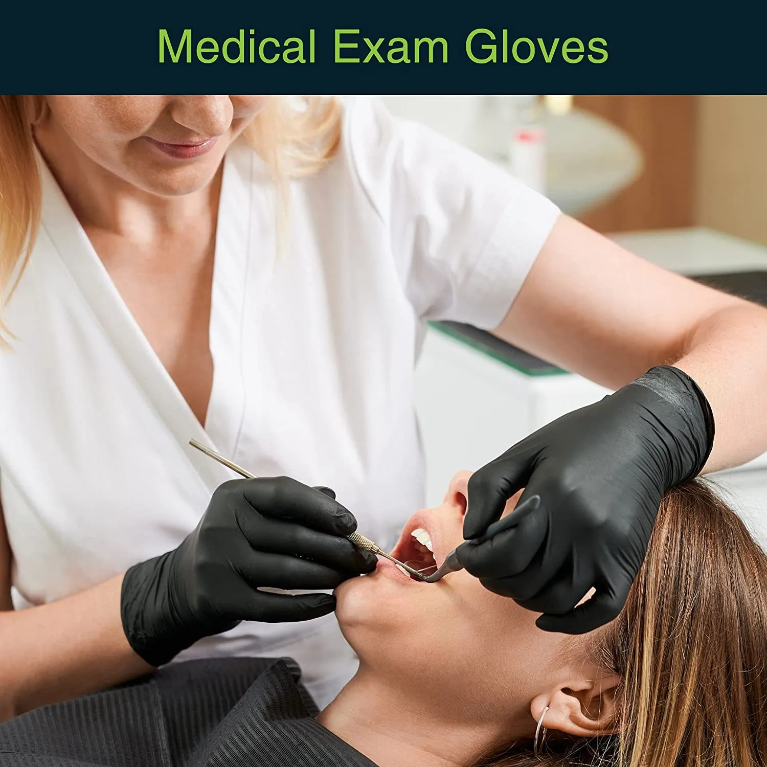 Medical Grade Vinyl Gloves - Black