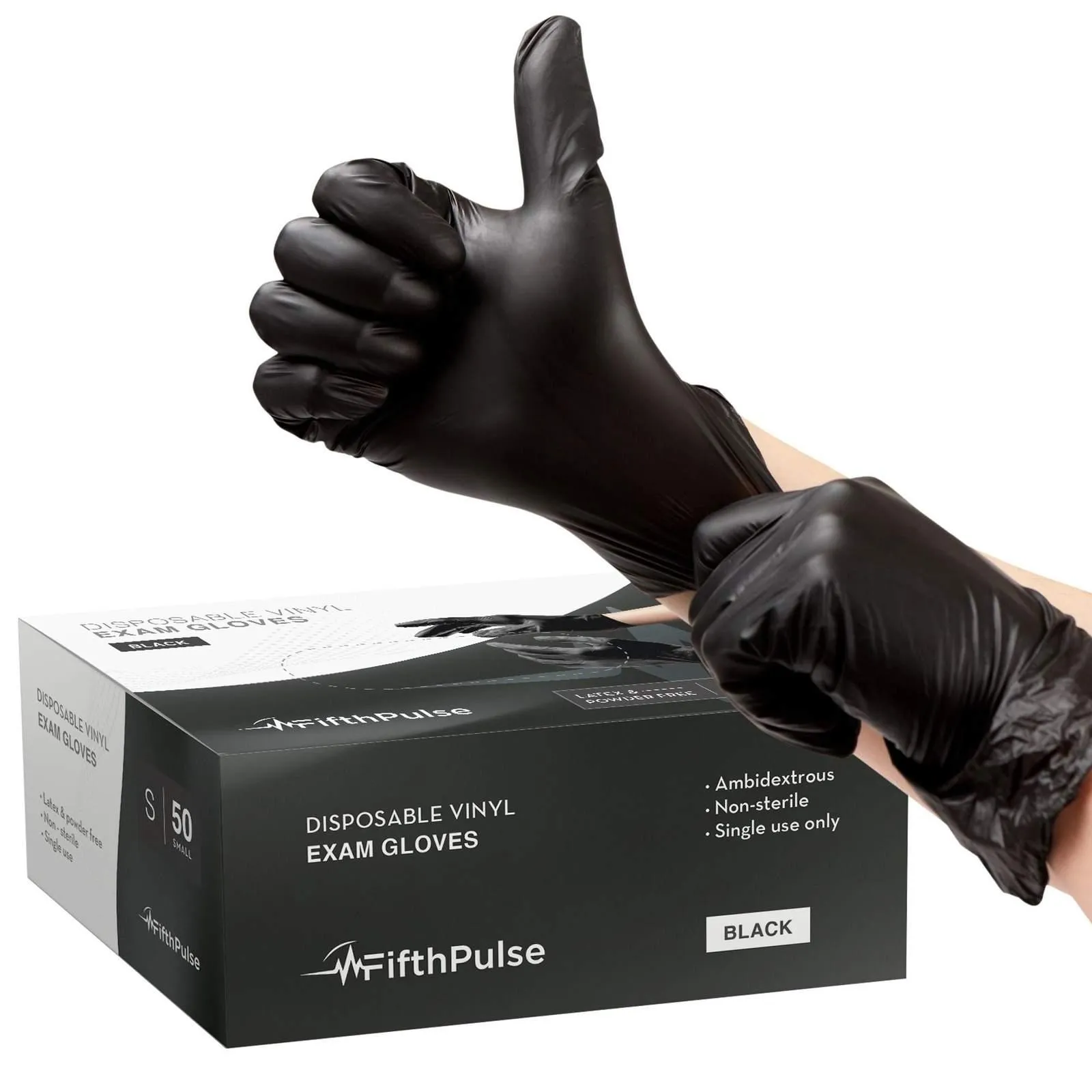 Medical Grade Vinyl Gloves - Black