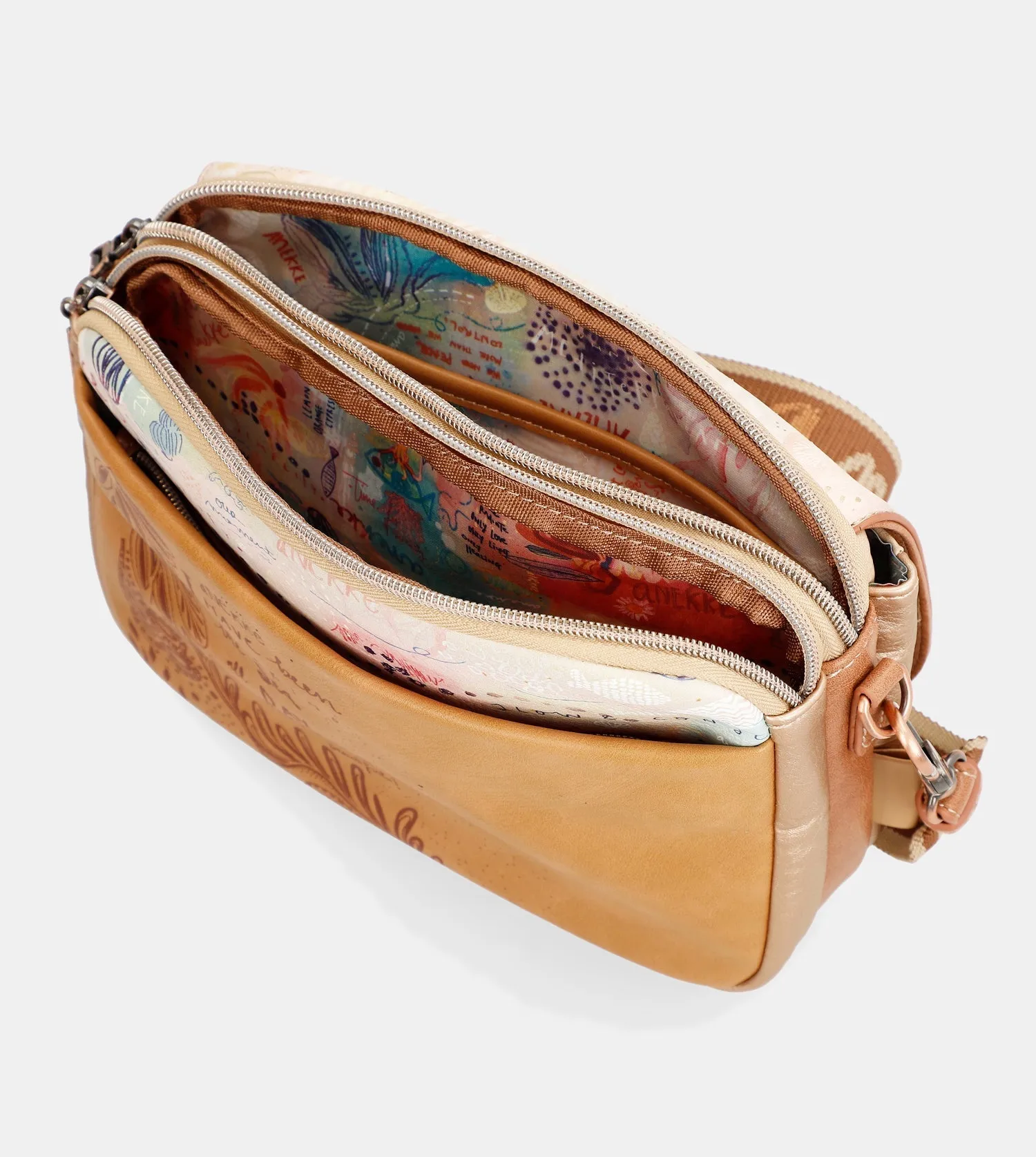 Mediterranean flap shoulder bag