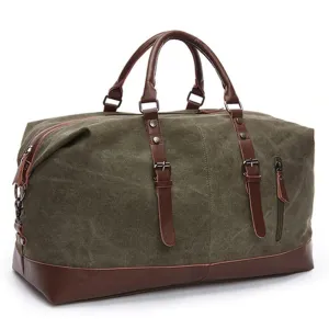 Men's Duffle Bag Travel Waterproof Waxed Canvas