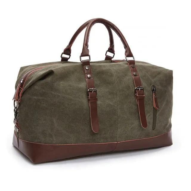 Men's Duffle Bag Travel Waterproof Waxed Canvas