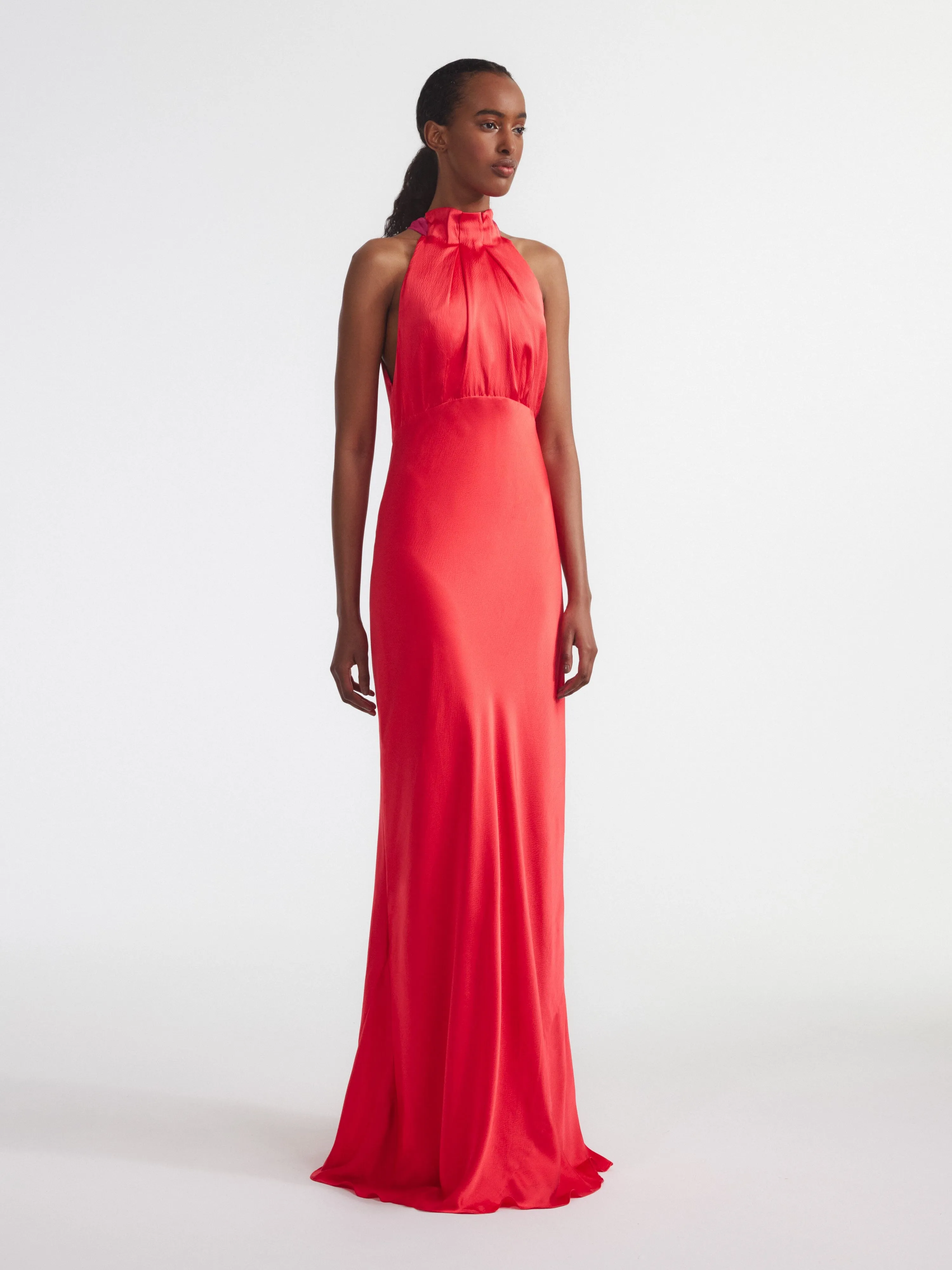 Michelle Dress in Hot Coral