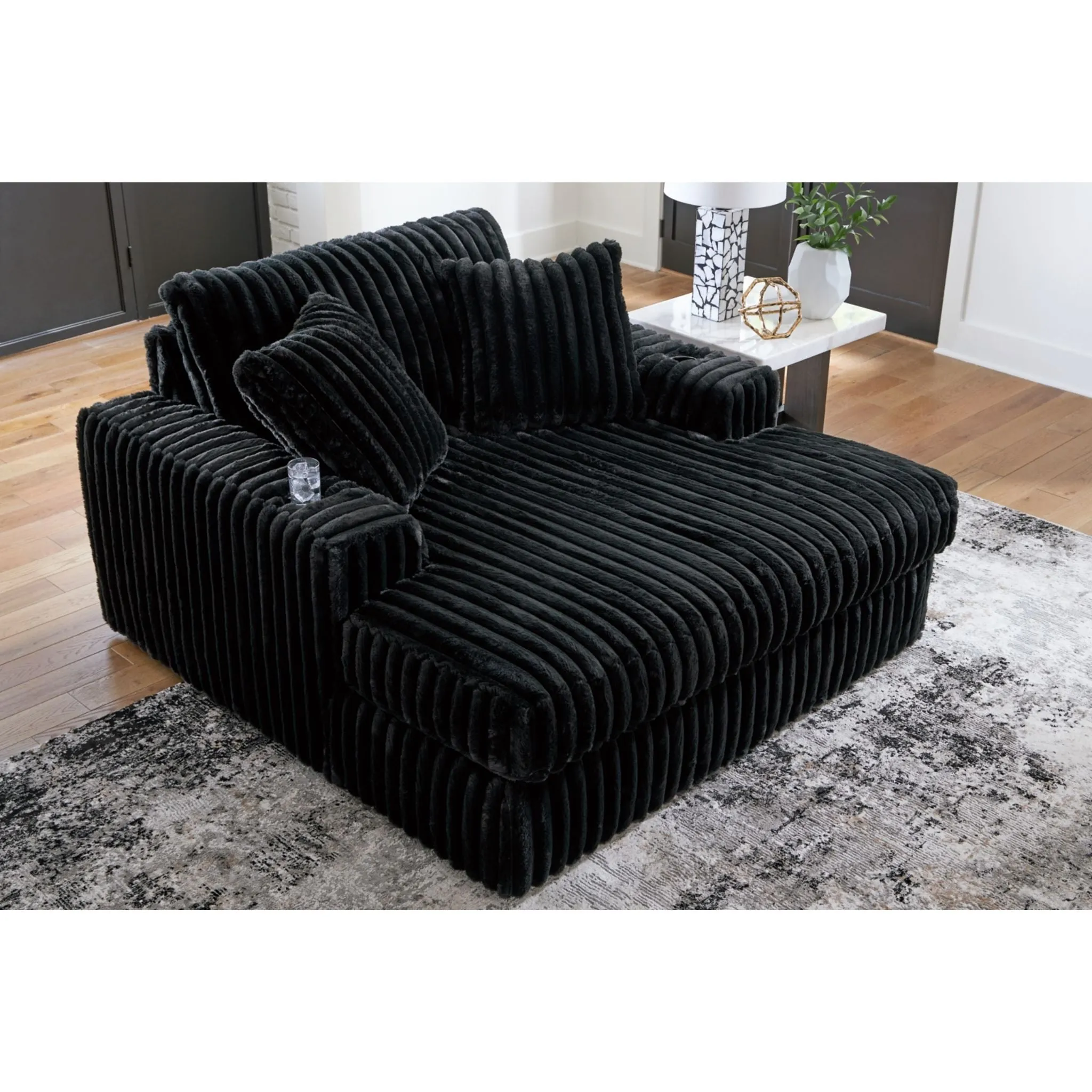 Midnight-Madness Chaise - Onyx