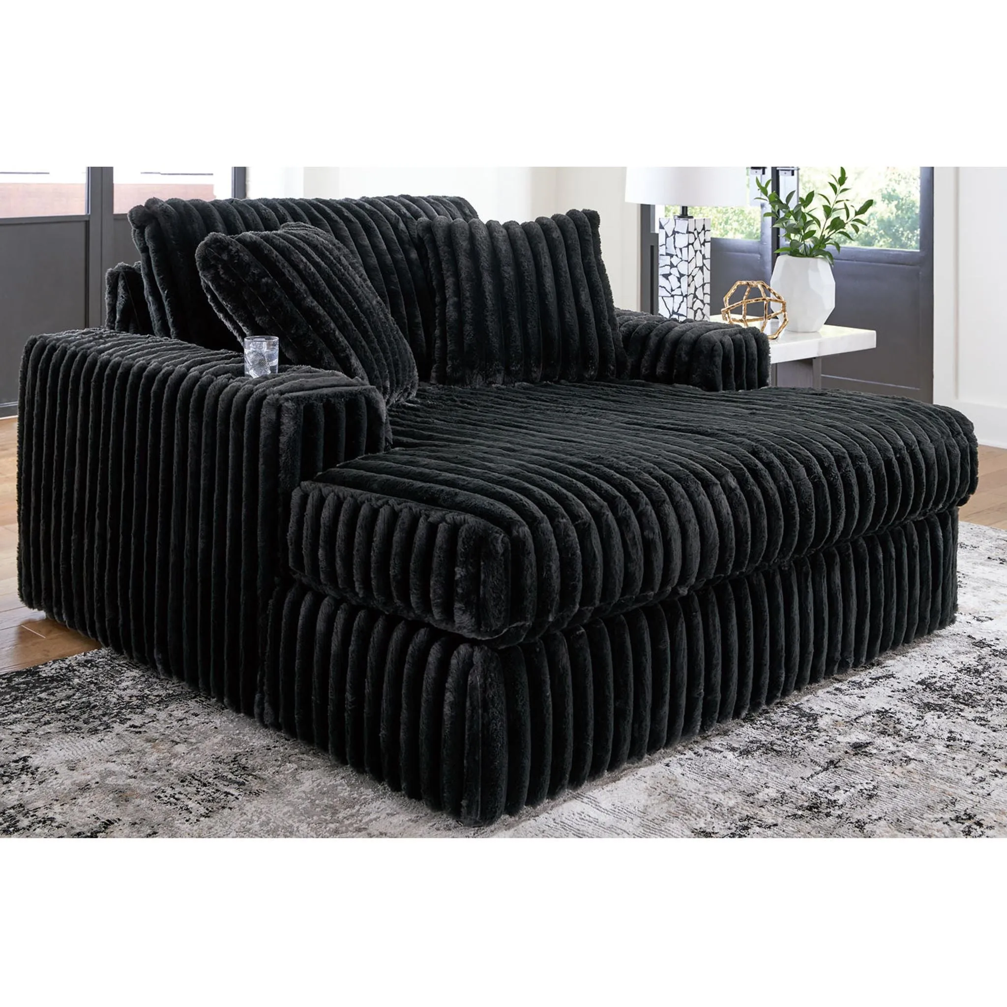 Midnight-Madness Chaise - Onyx