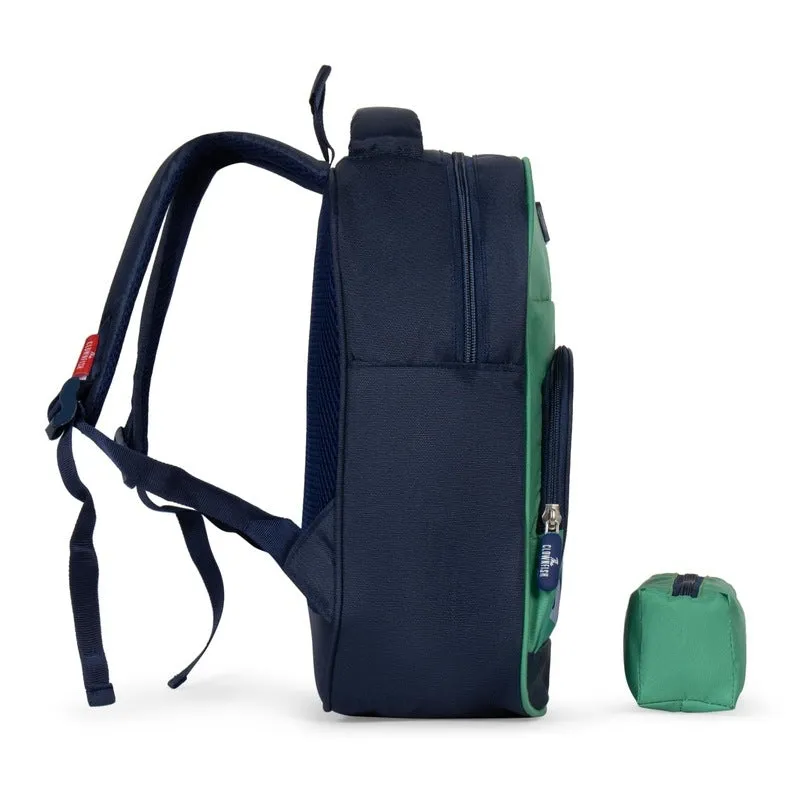 Mini Explorer: Luggage Casual Backpack with Pouch | 12 Litres | Green - Car