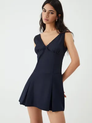 Minimalism V-Neck Graceful Short Dress