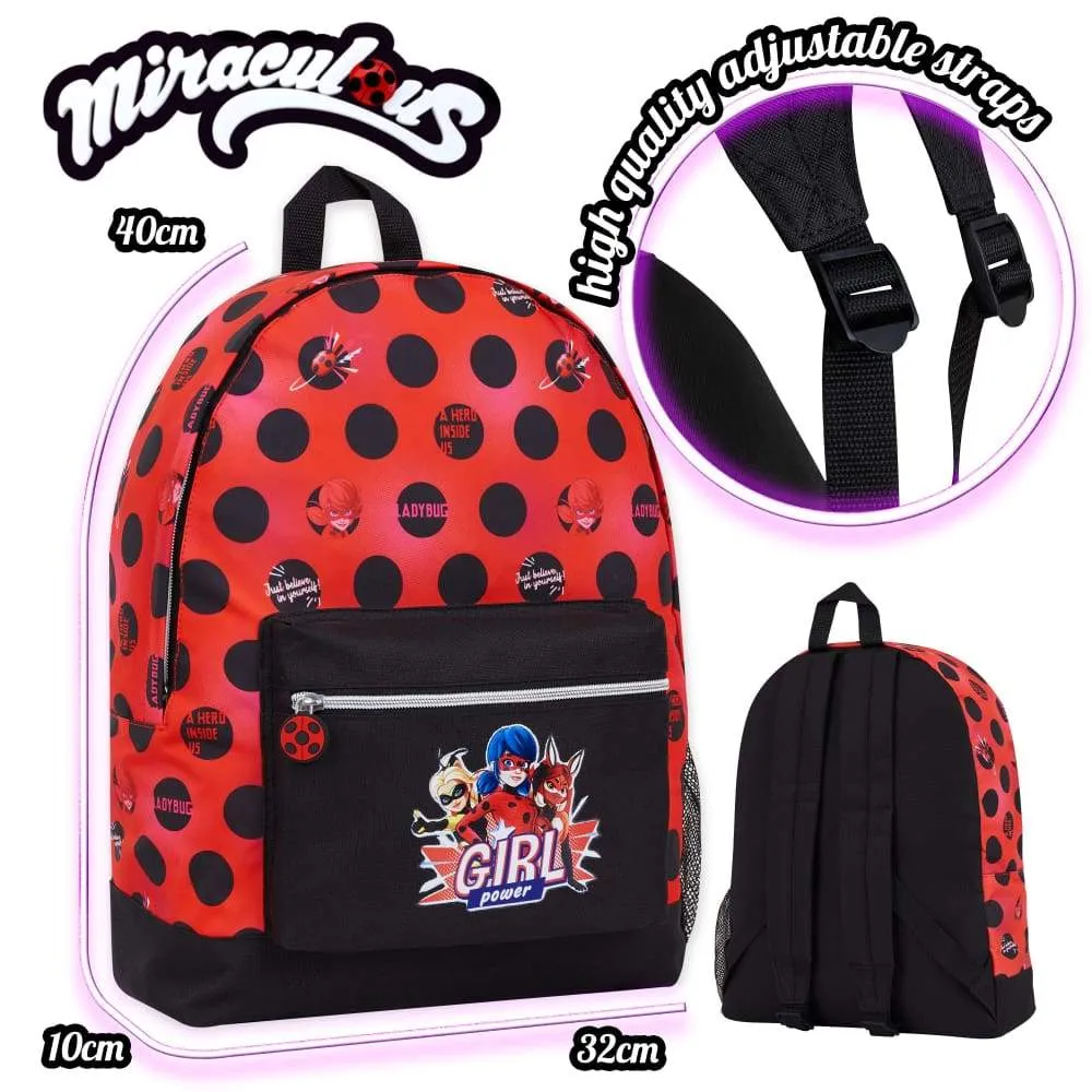 Miraculous Ladybug Kids Backpack Girls Backpacks For School, Travel, Sports