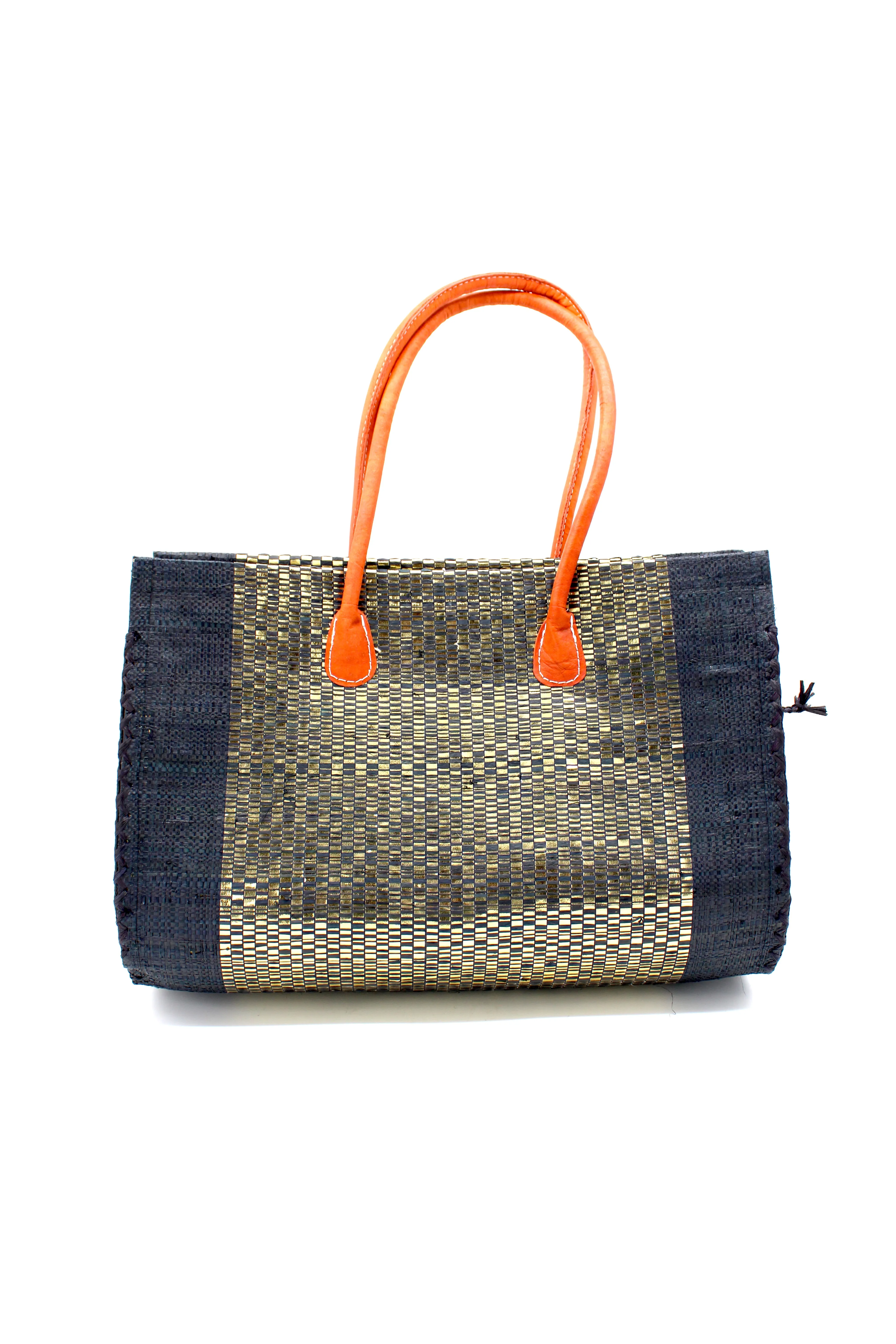 Monte Carlo Wynwood Big Straw Beach Bag with Metallic Detailing