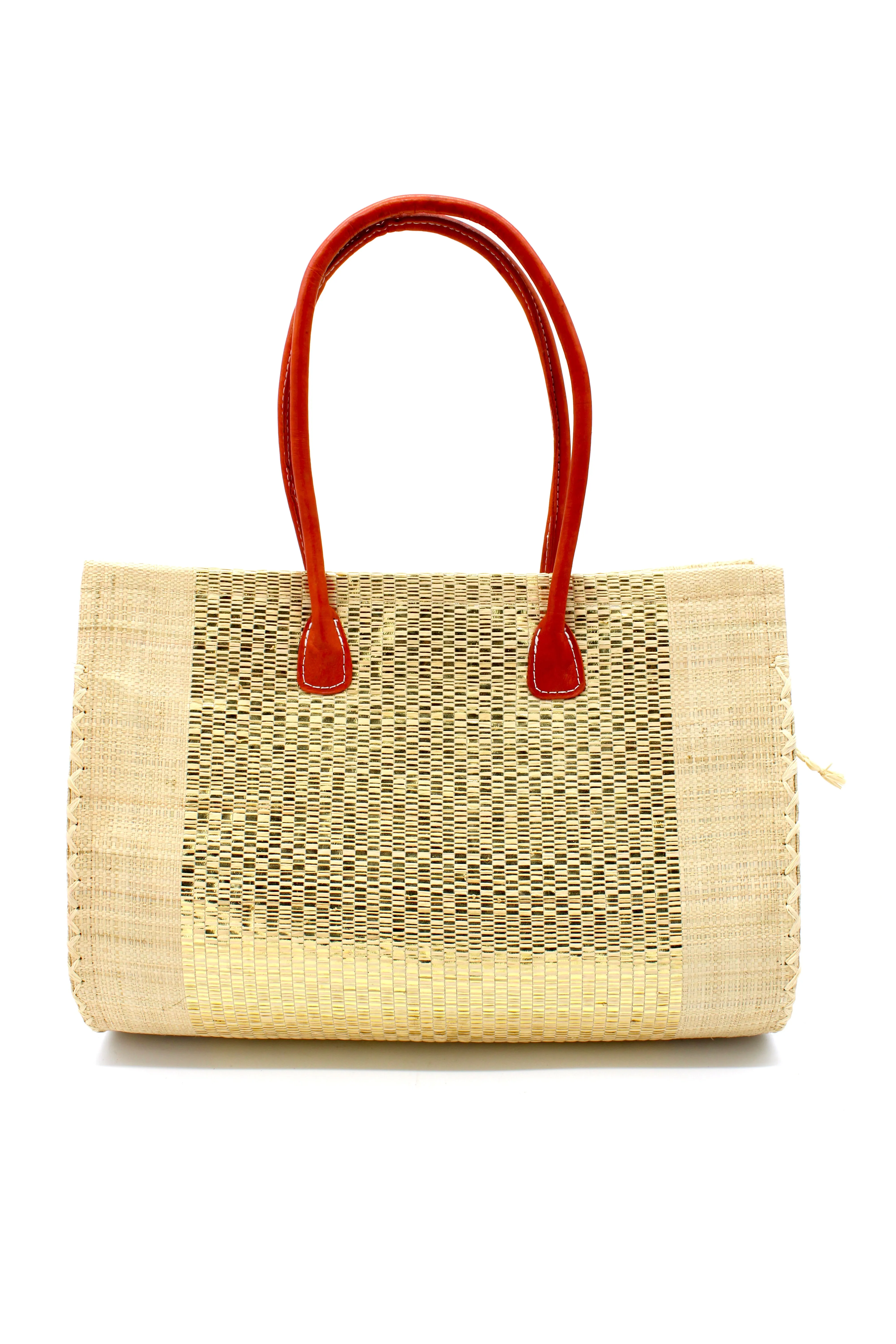 Monte Carlo Wynwood Big Straw Beach Bag with Metallic Detailing