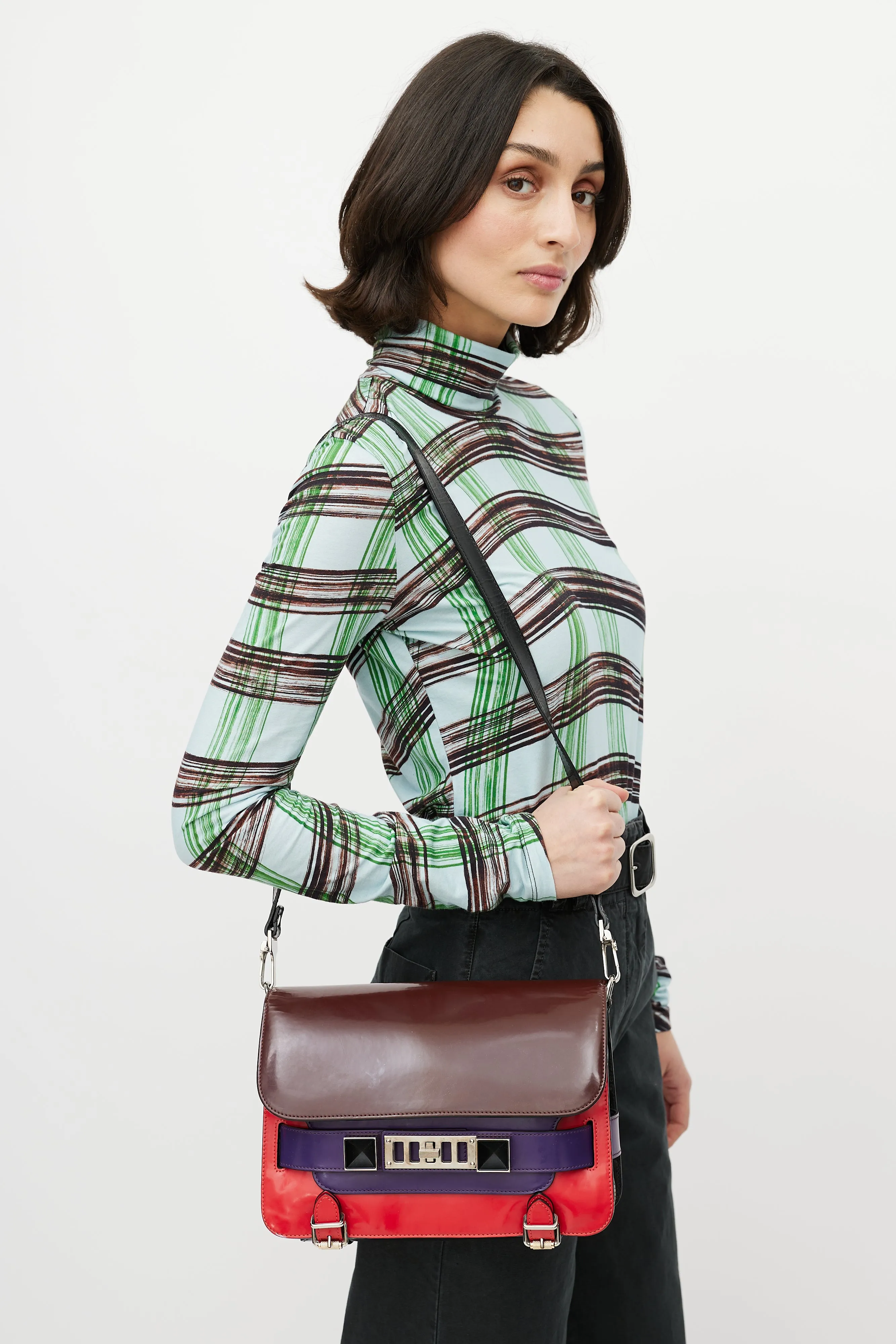 Multicolour Leather PS11 Shoulder Bag