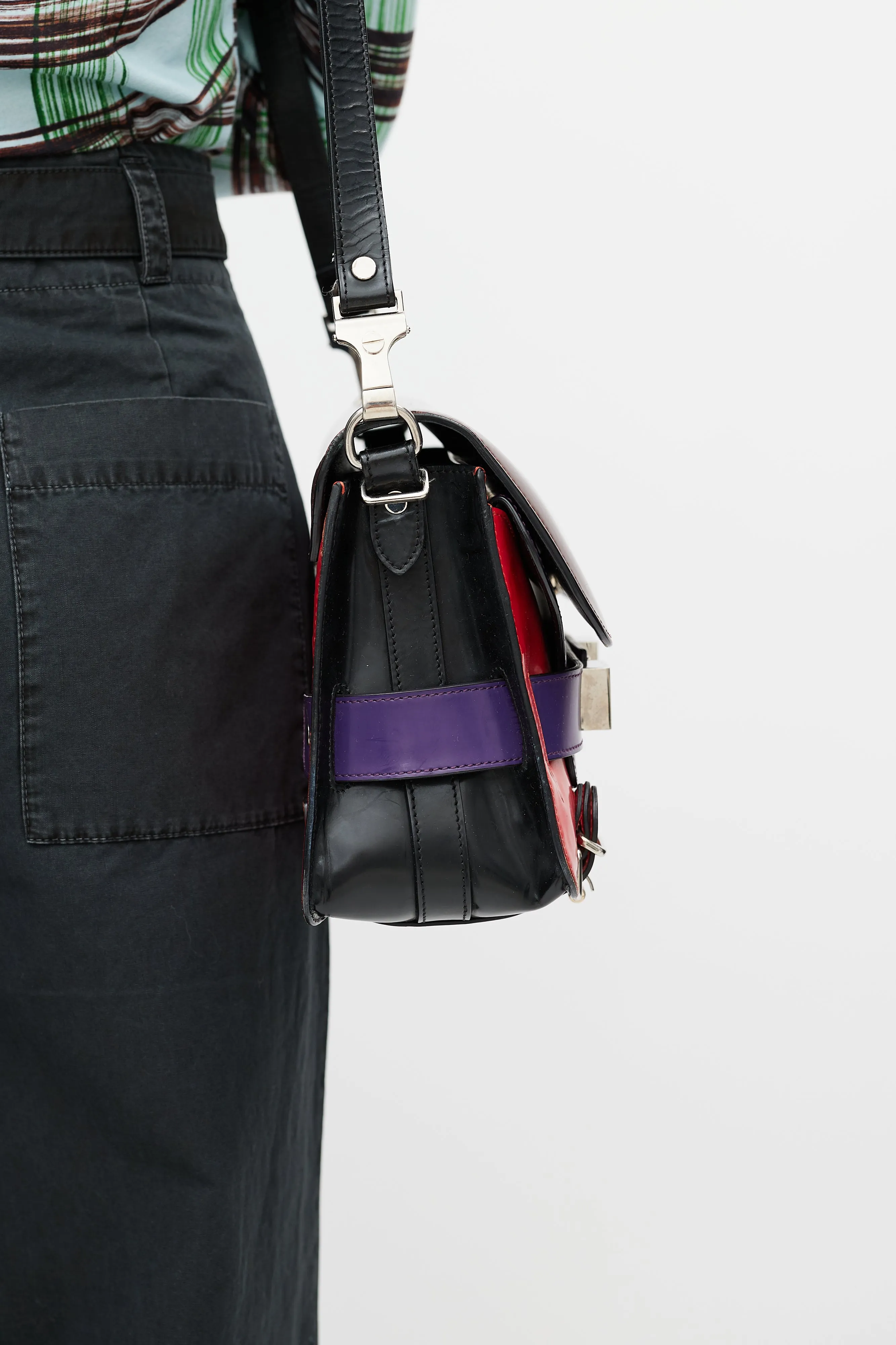 Multicolour Leather PS11 Shoulder Bag