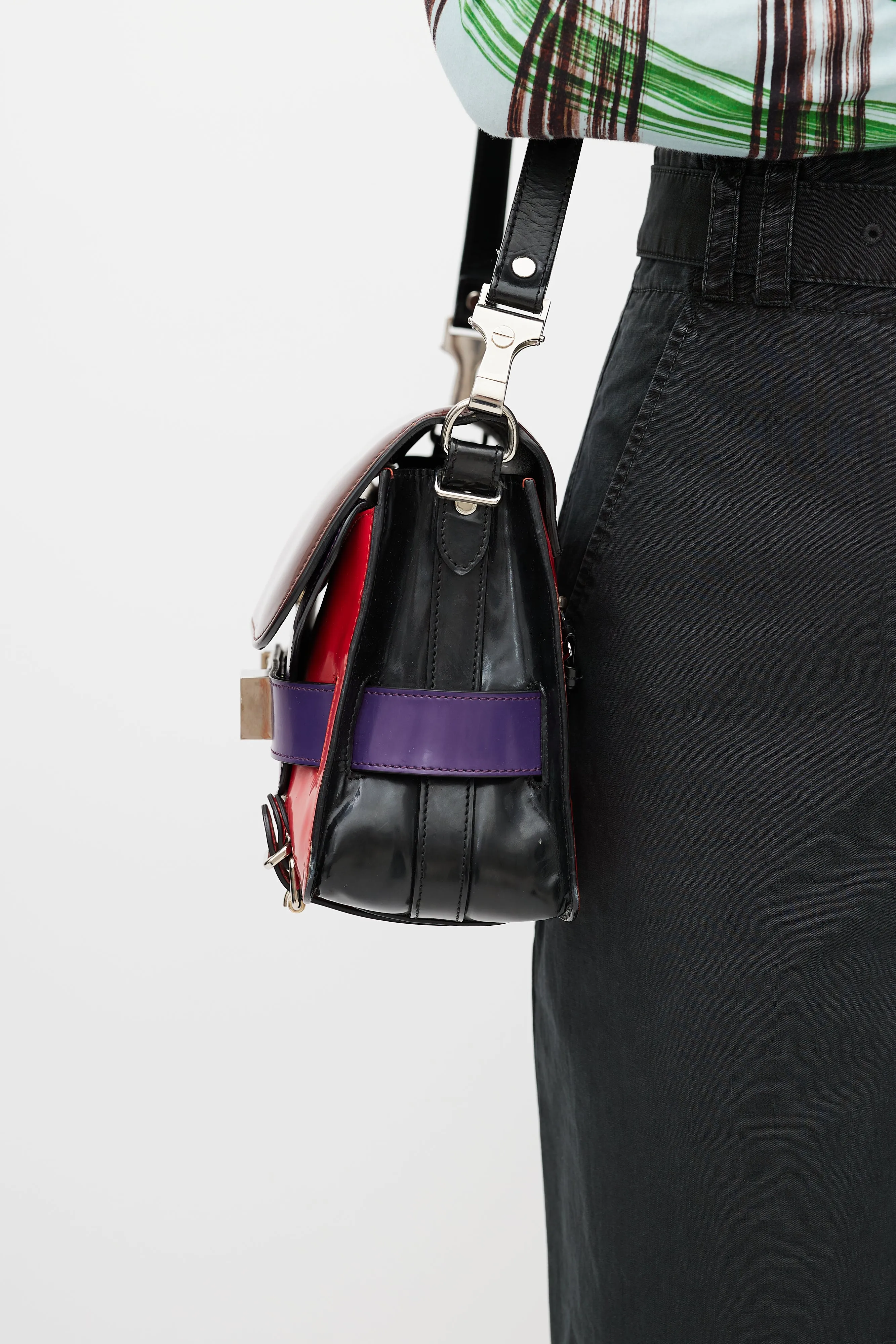 Multicolour Leather PS11 Shoulder Bag