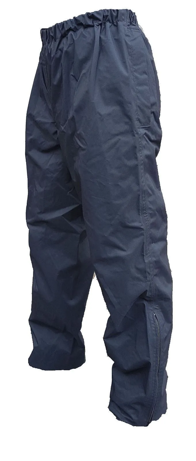 New Ex Police Overtrousers Hydrophilic Coated Black Nylon Waterproof