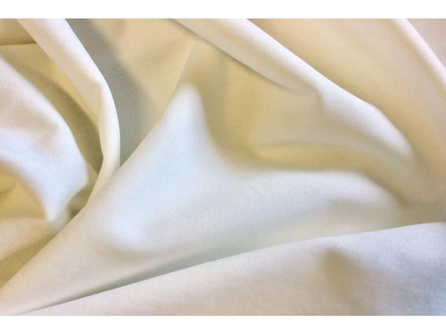 OPTIC WHITE  - Cotton Dressmaking  Velveteen Fabric - Lightweight-BY TRULY SUMPTUOUS - 142 cms