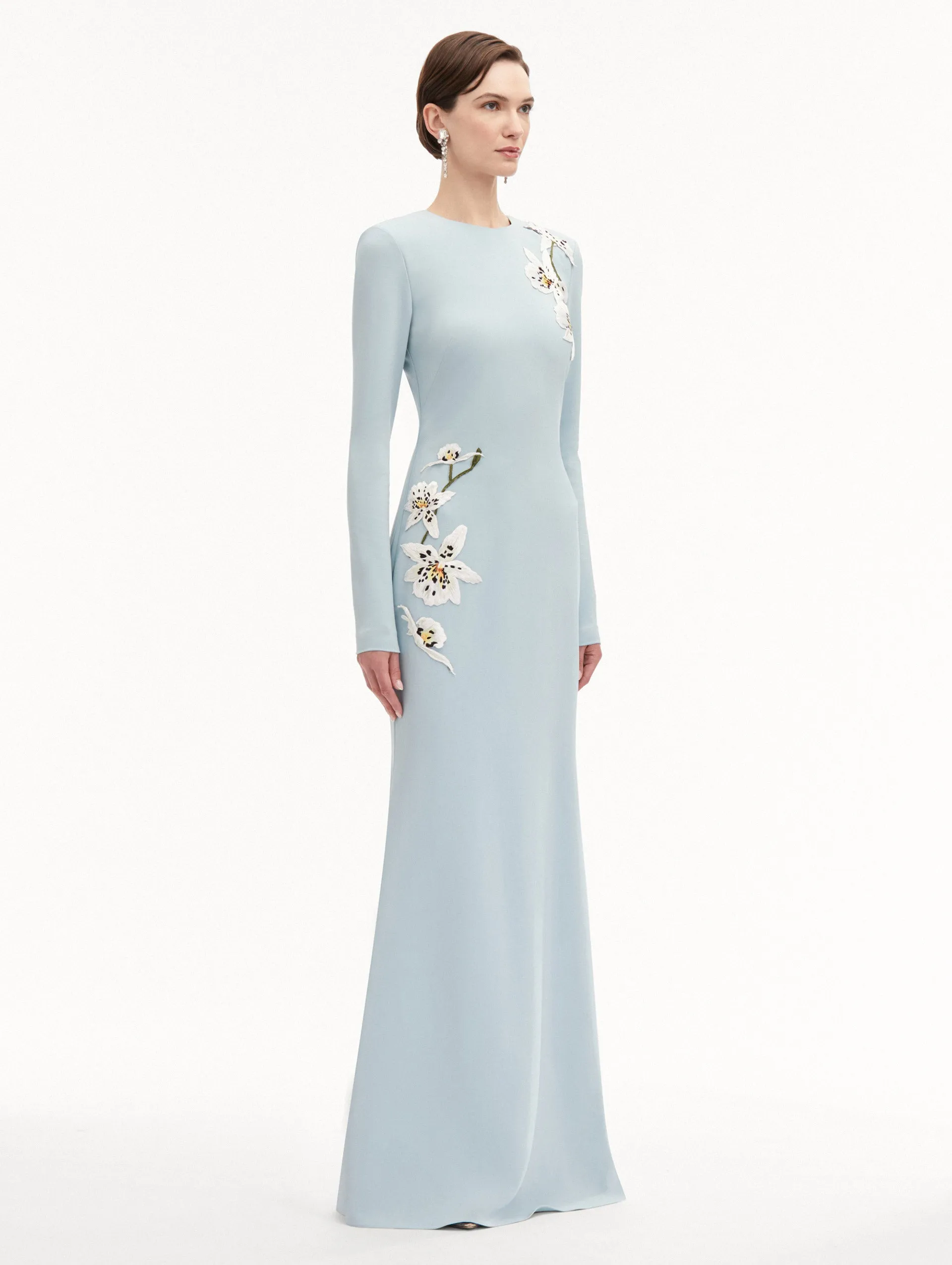 Orchid Threadwork Cady Gown