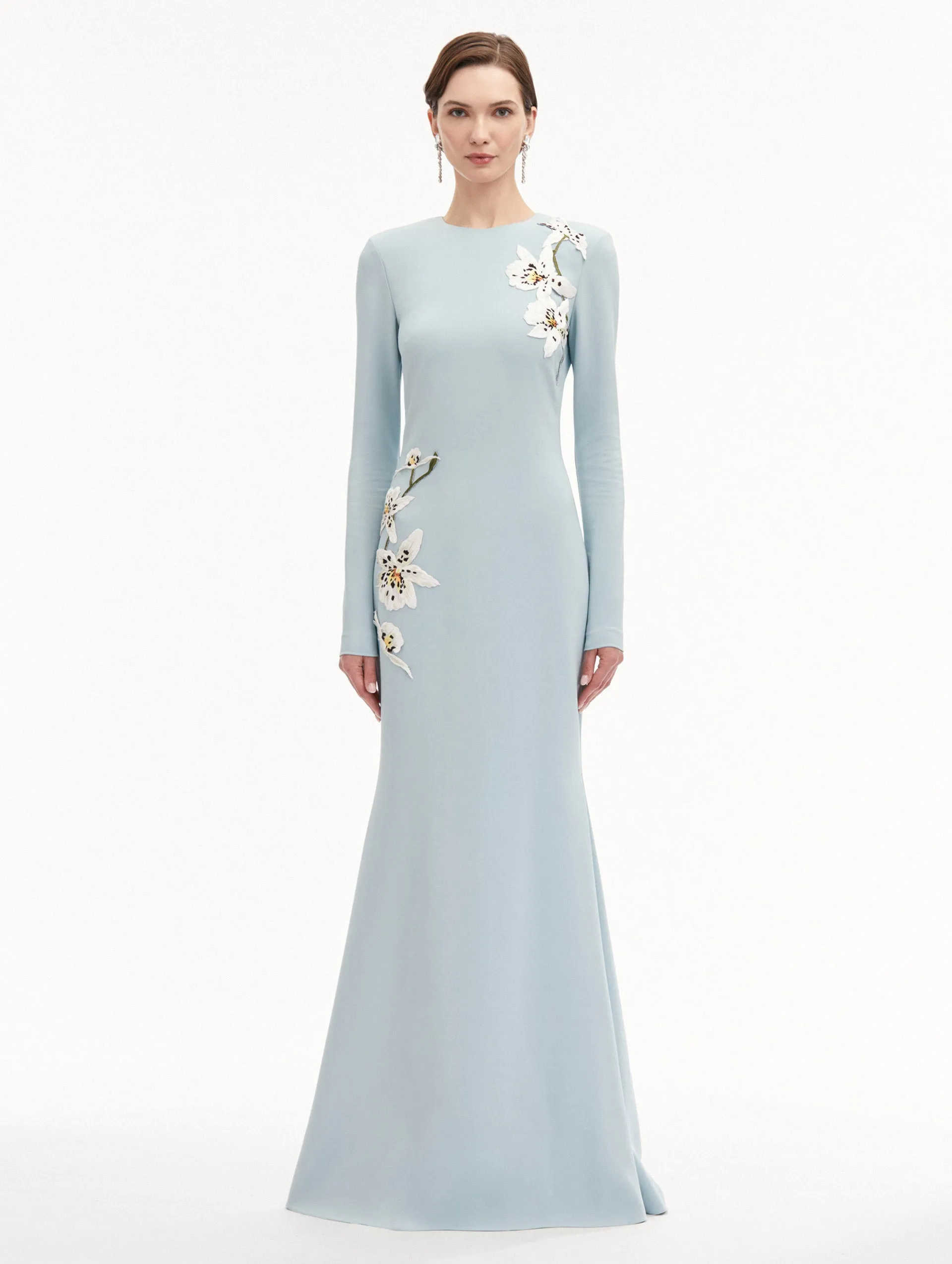 Orchid Threadwork Cady Gown