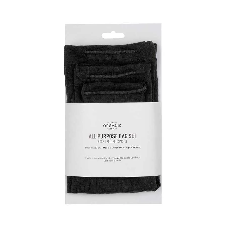 Organic All Purpose Bag Set - Black