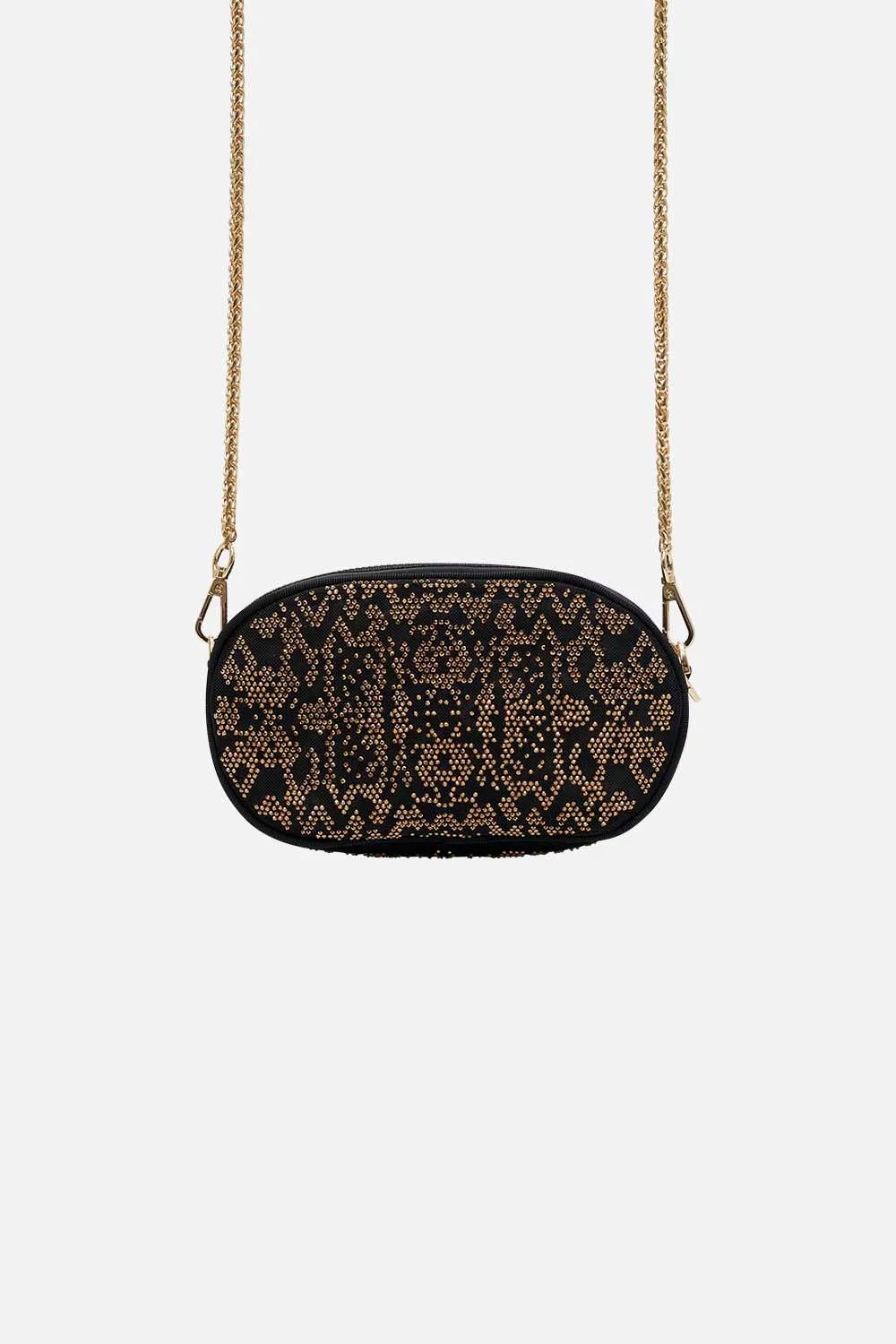 OVAL CROSSBODY BAG SOLID BLACK