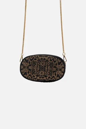 OVAL CROSSBODY BAG SOLID BLACK