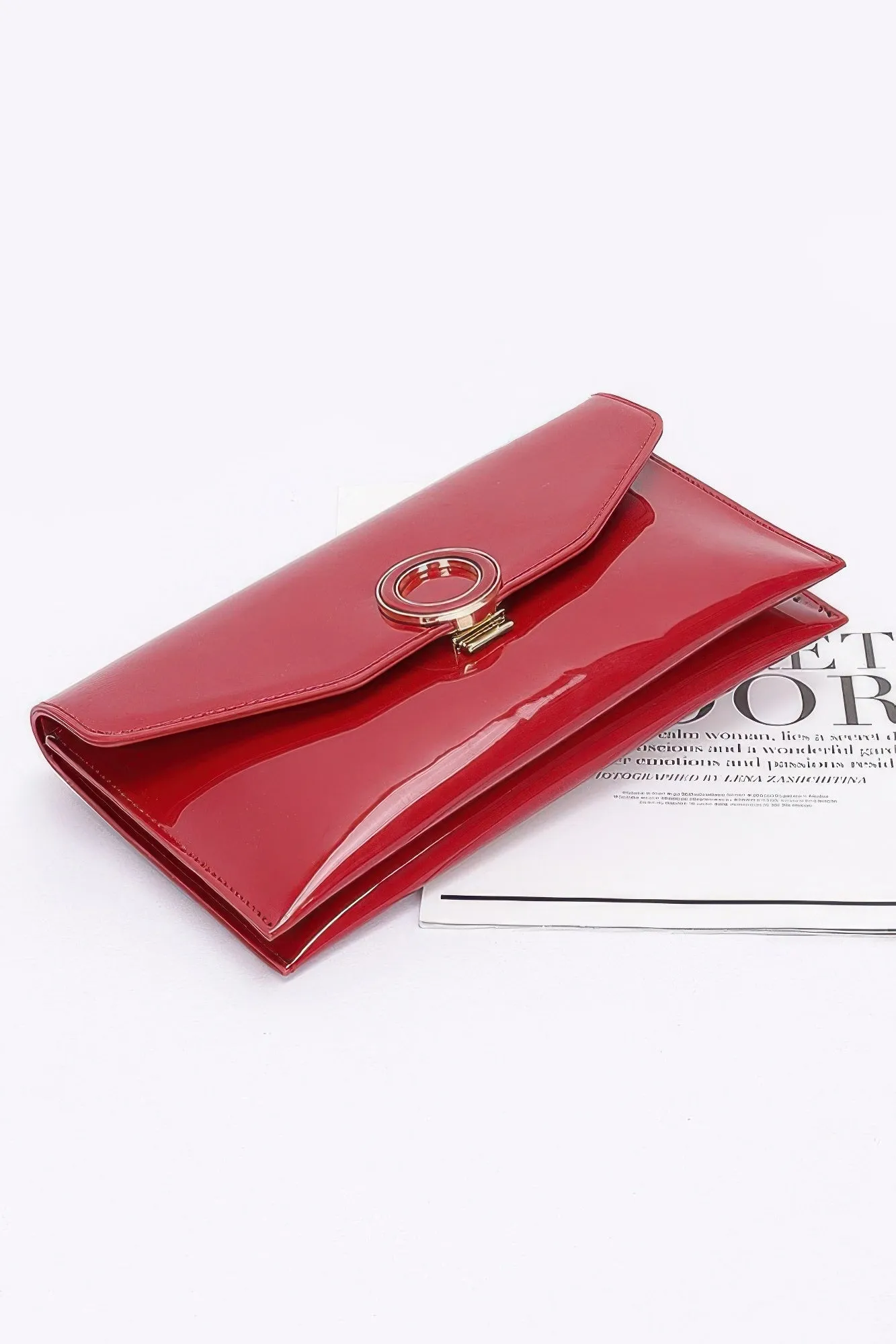 Patent Leather Flap Crossbody Bag