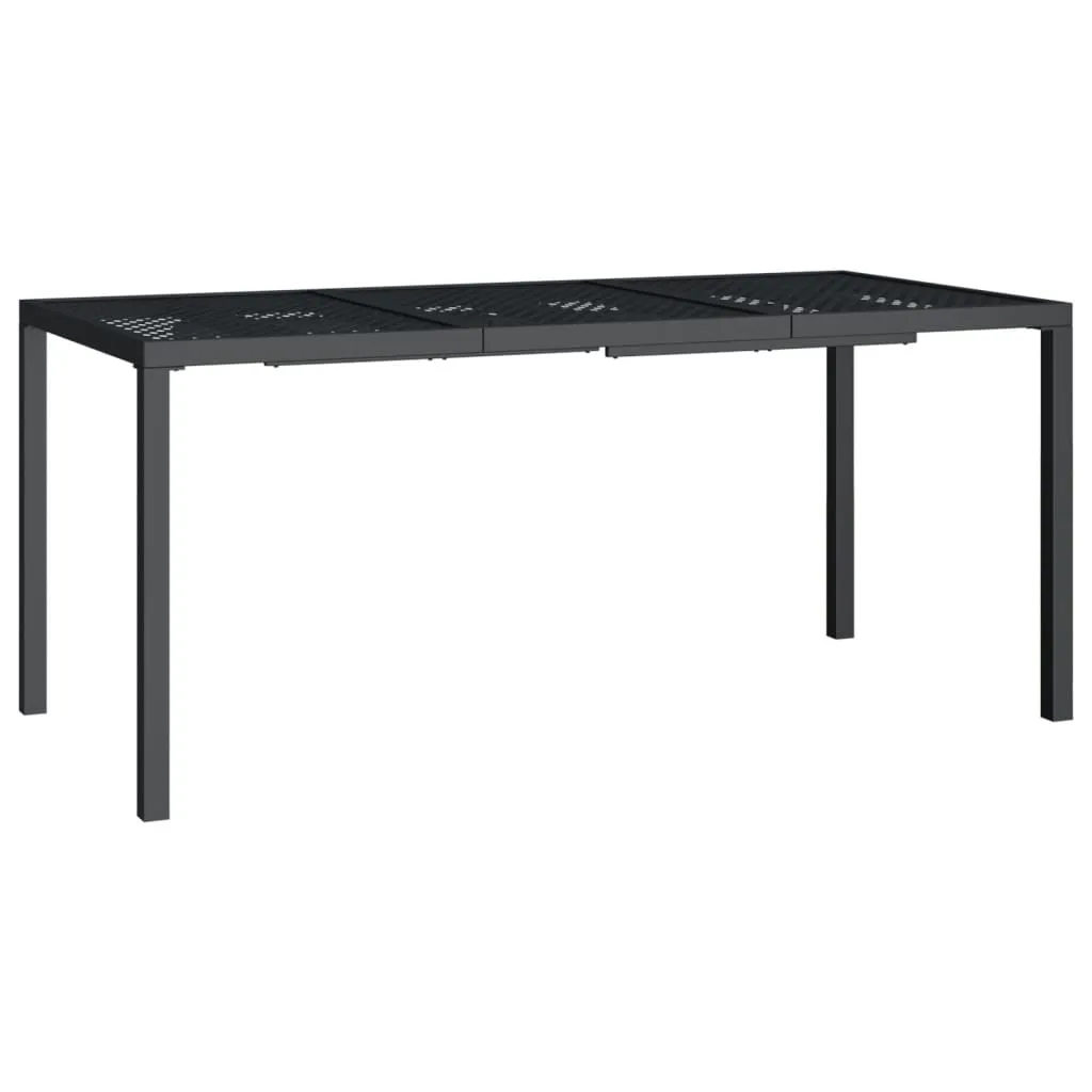 Patio Table Patio Furniture Dining Table for Garden Anthracite Steel