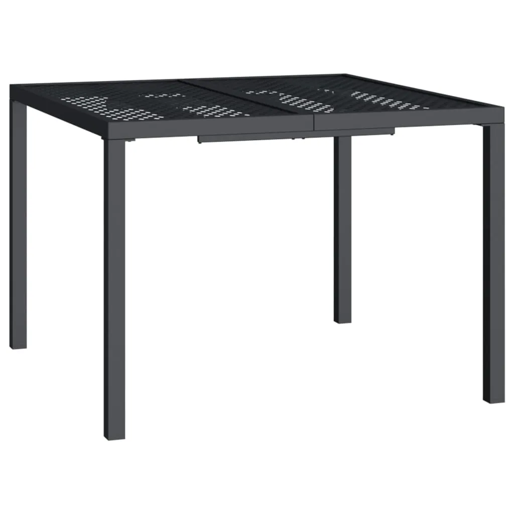 Patio Table Patio Furniture Dining Table for Garden Anthracite Steel