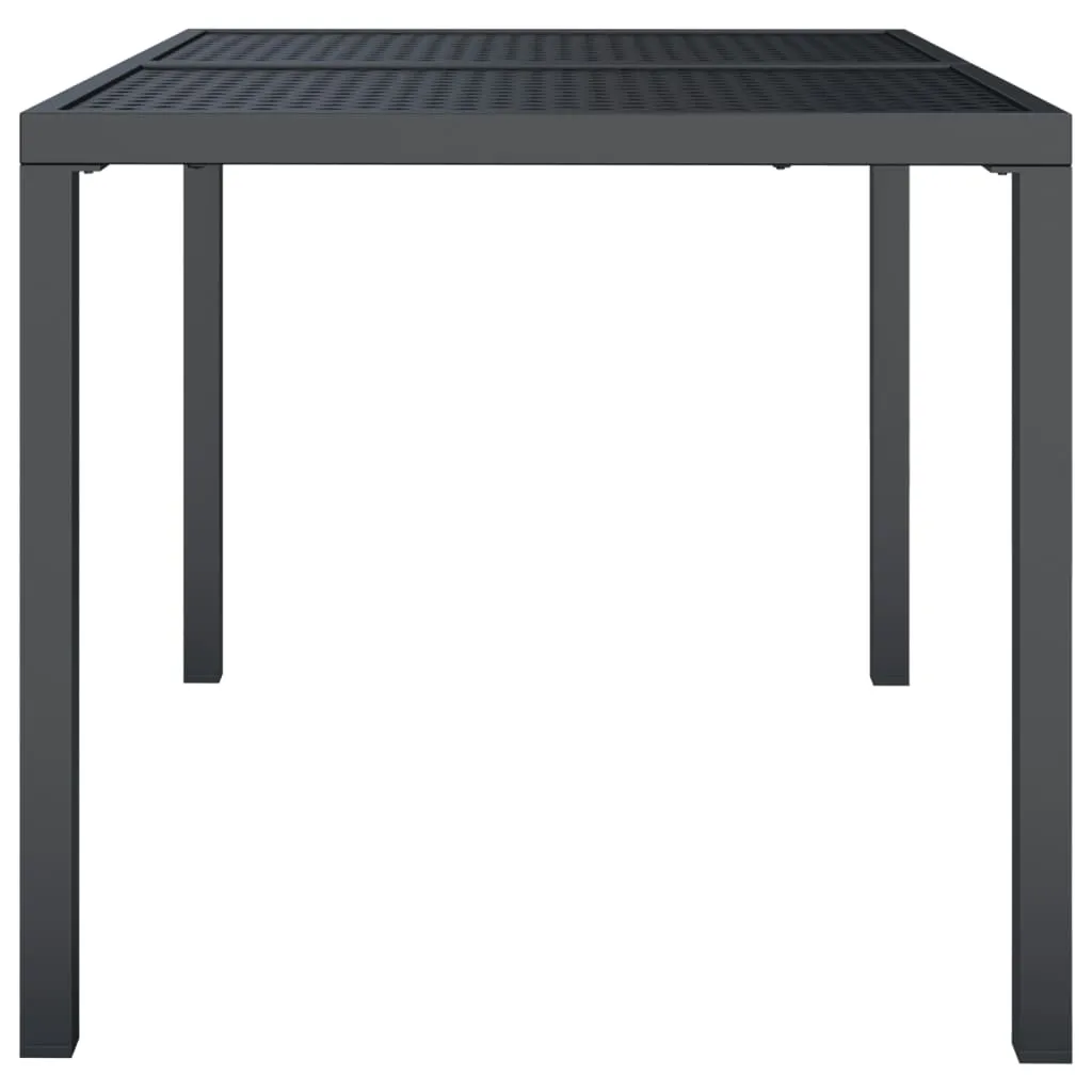 Patio Table Patio Furniture Dining Table for Garden Anthracite Steel