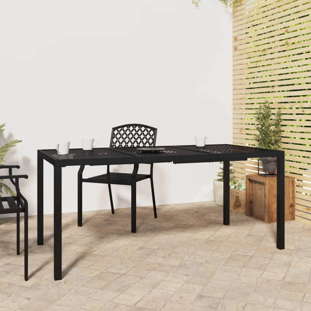 Patio Table Patio Furniture Dining Table for Garden Anthracite Steel