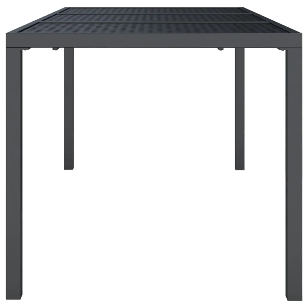 Patio Table Patio Furniture Dining Table for Garden Anthracite Steel