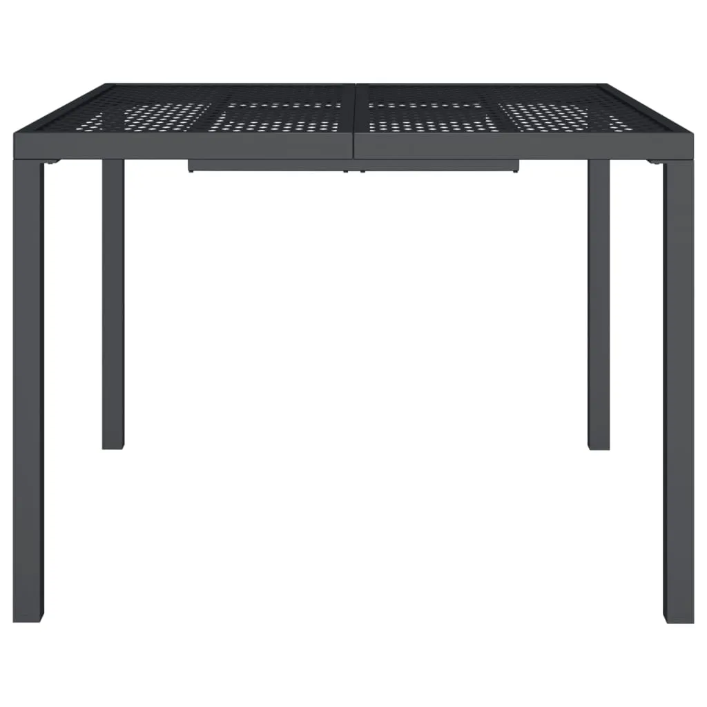 Patio Table Patio Furniture Dining Table for Garden Anthracite Steel