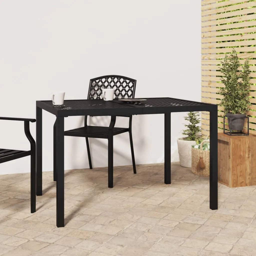 Patio Table Patio Furniture Dining Table for Garden Anthracite Steel