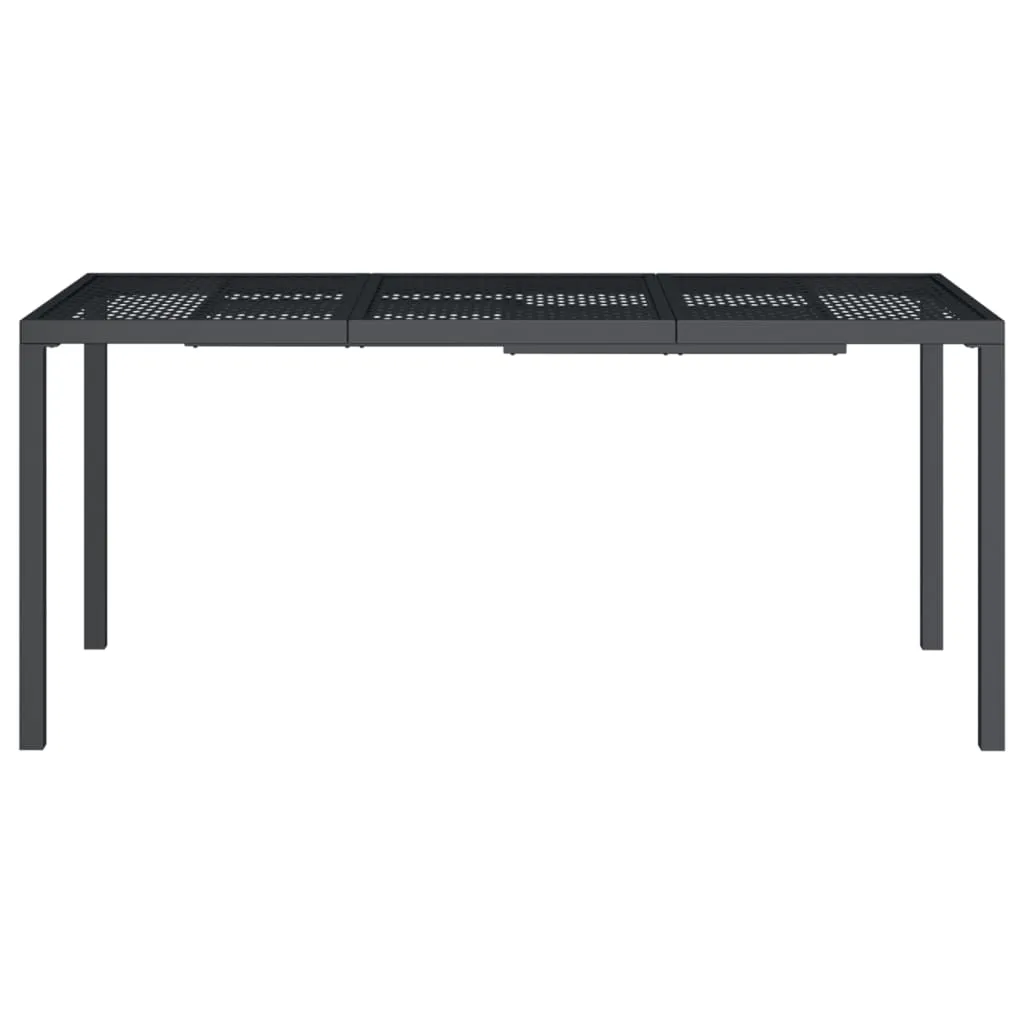 Patio Table Patio Furniture Dining Table for Garden Anthracite Steel