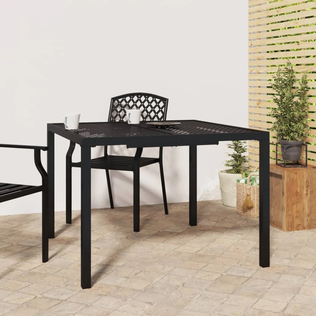 Patio Table Patio Furniture Dining Table for Garden Anthracite Steel