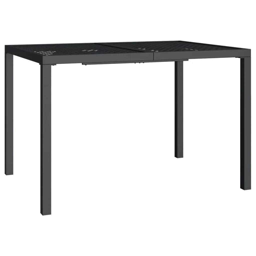 Patio Table Patio Furniture Dining Table for Garden Anthracite Steel