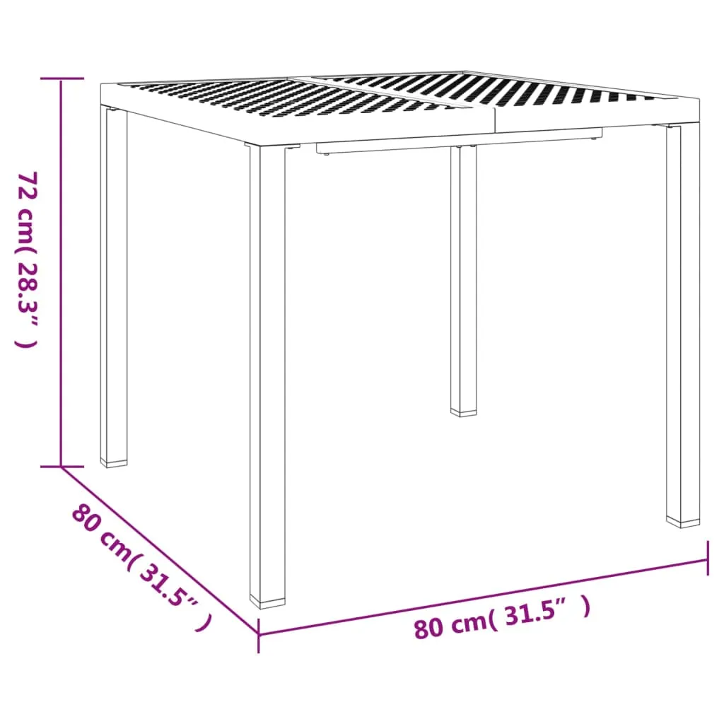 Patio Table Patio Furniture Dining Table for Garden Anthracite Steel