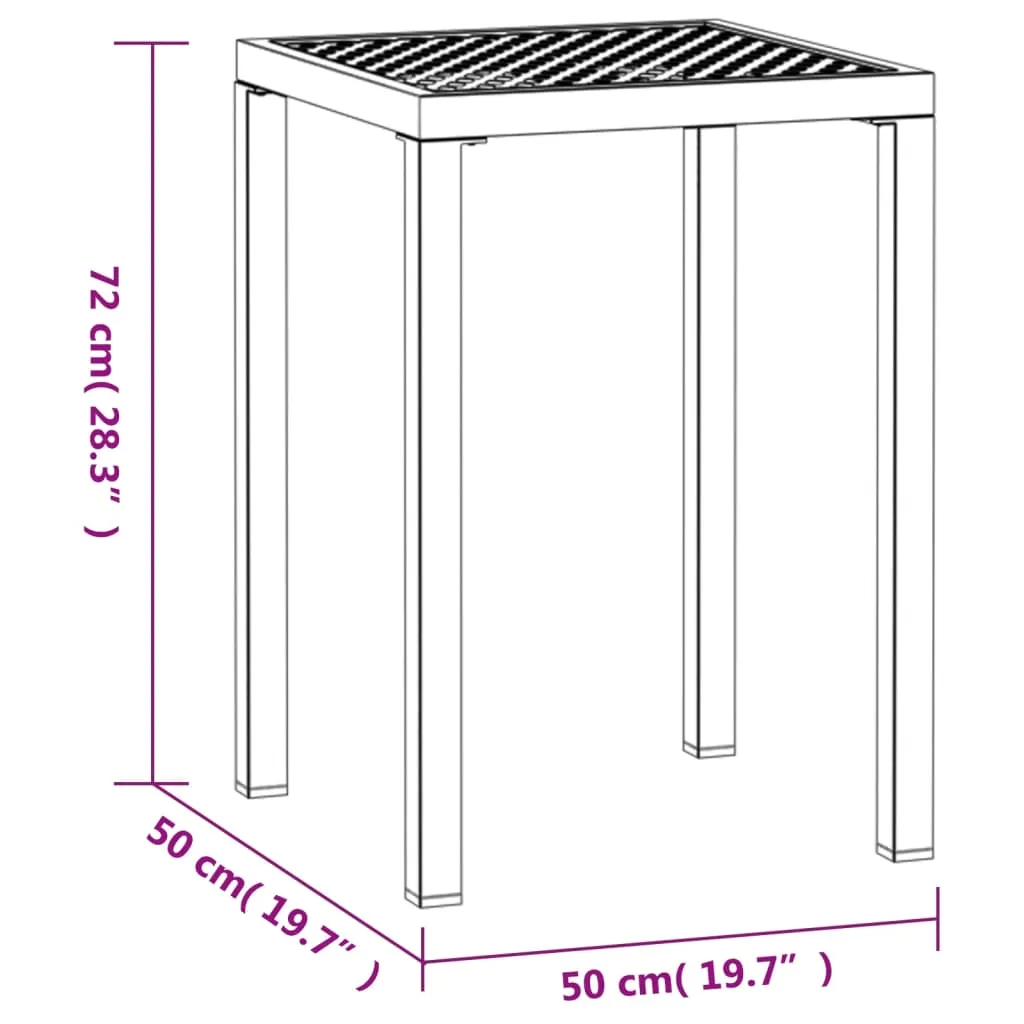 Patio Table Patio Furniture Dining Table for Garden Anthracite Steel