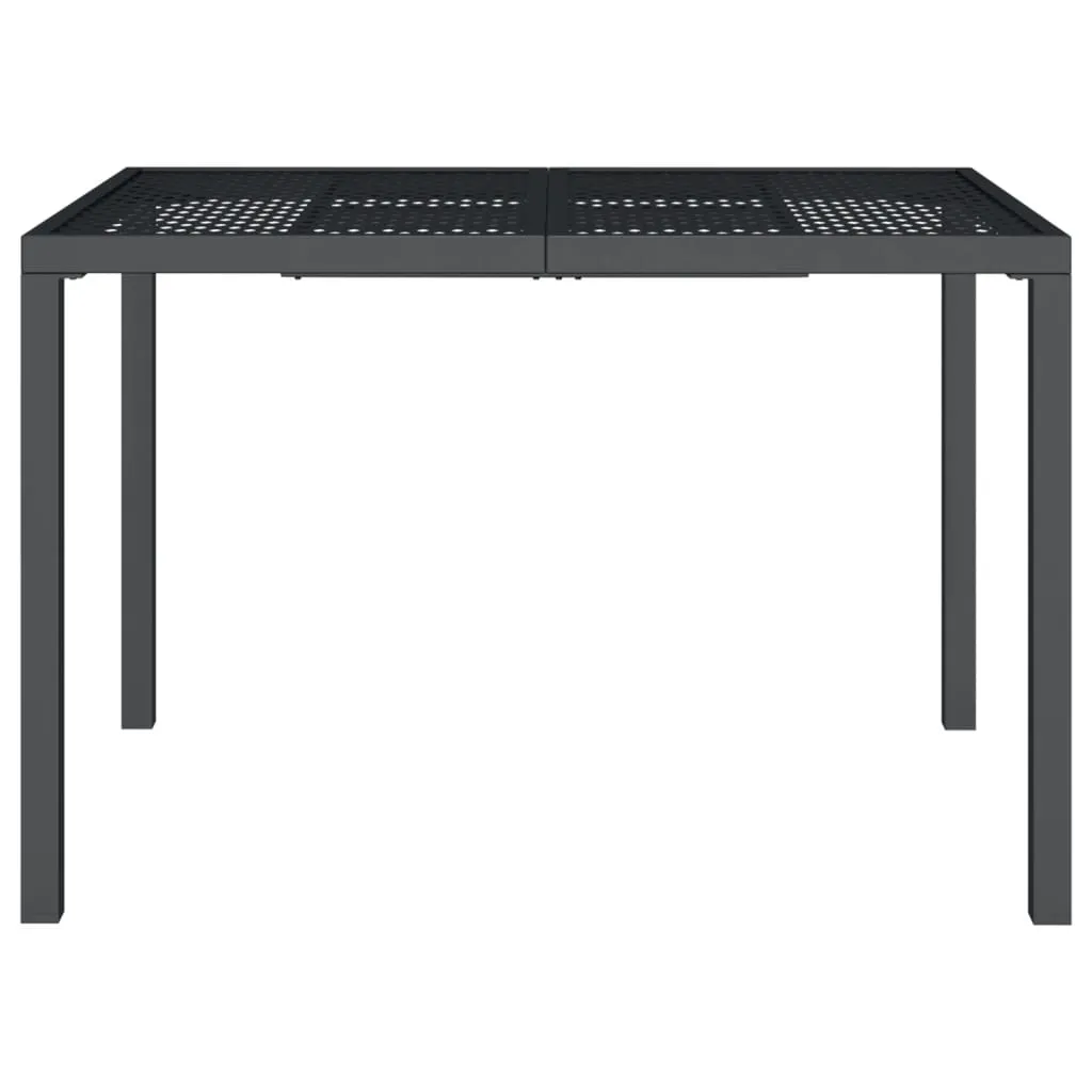 Patio Table Patio Furniture Dining Table for Garden Anthracite Steel