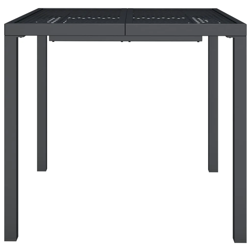 Patio Table Patio Furniture Dining Table for Garden Anthracite Steel